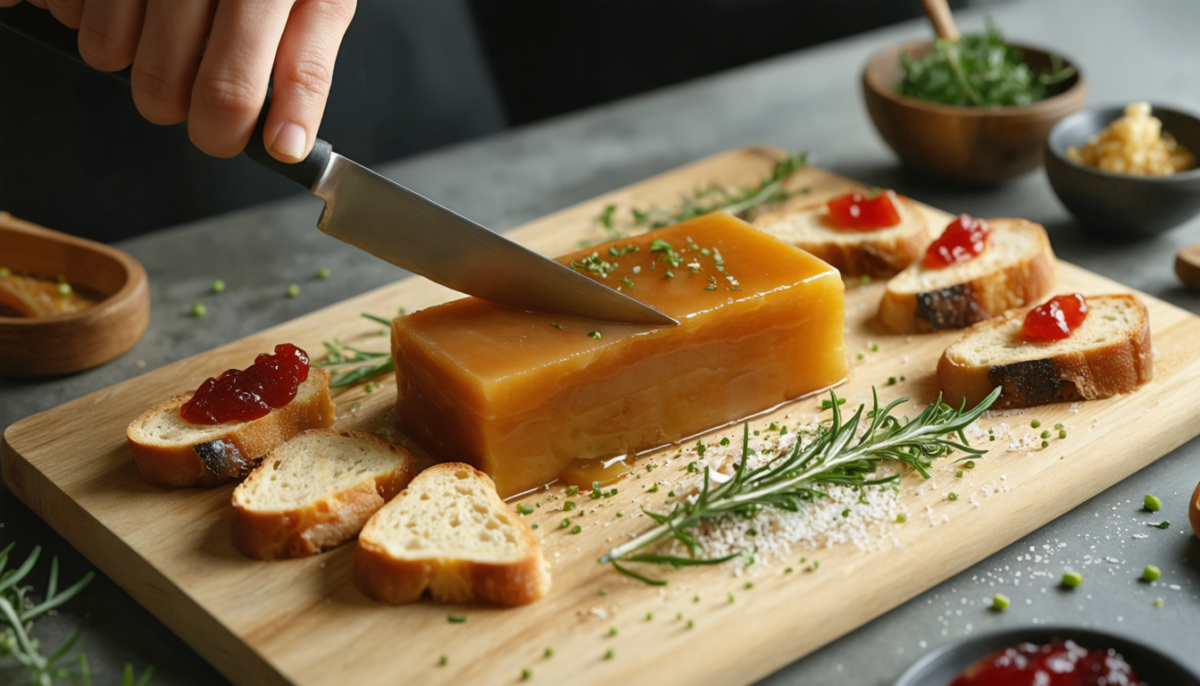 découvrez nos astuces pour découper parfaitement votre foie gras mi-cuit et sublimer vos entrées avec élégance et saveur.