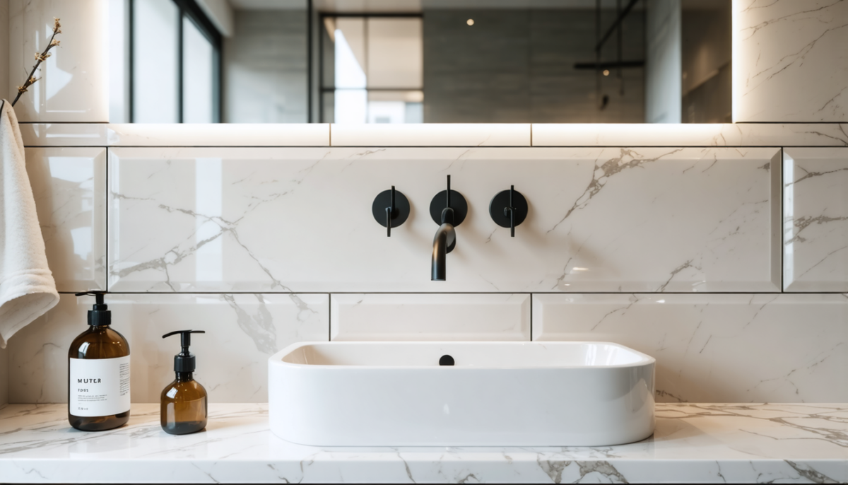 découvrez nos astuces déco simples, fonctionnelles et tendance pour choisir la crédence idéale dans votre salle de bain et sublimer votre intérieur.