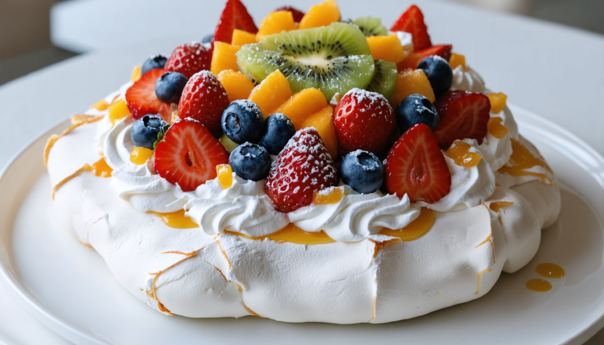 découvrez la recette simple et rapide de la pavlova, un dessert aérien et léger, garni de fruits frais pour une touche de fraîcheur irrésistible.