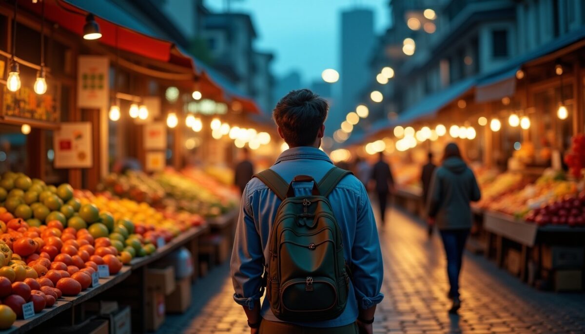 Des étals du matin aux lumières de minuit : immersion dans une journée d'aventures d'un voyageur