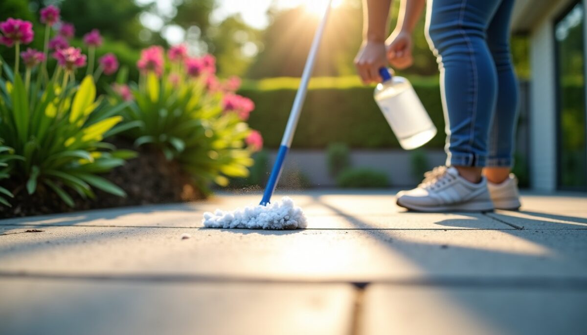 Terrasse en béton : faut-il privilégier la Javel pour un nettoyage efficace ?